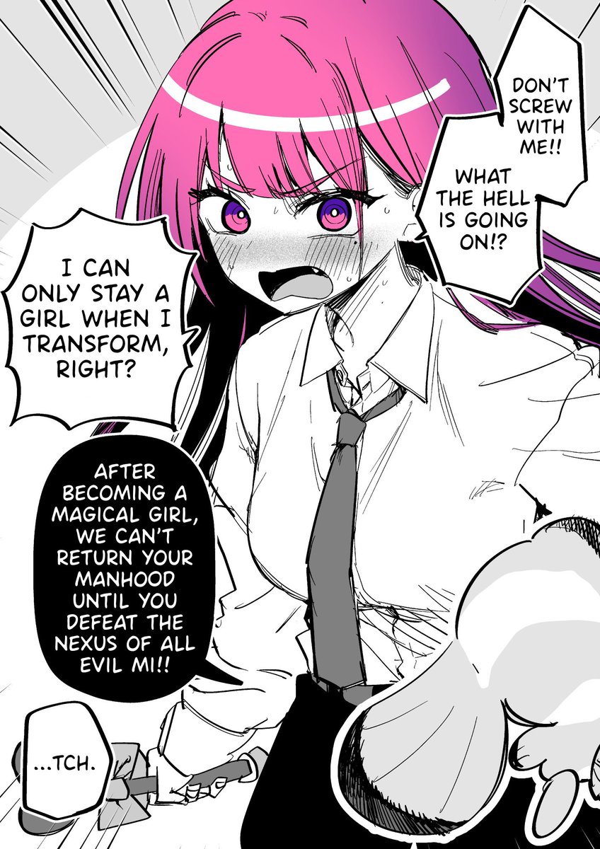 @kugatu28 English version! [A magical girl who can't return to manhood after her transformation is over.] 