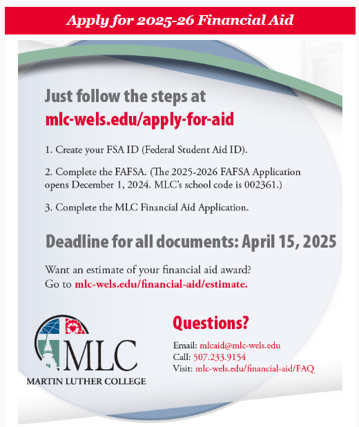 centennialMKE's tweet photo. Hey Moms and Dads, do you have college age students that are looking to go to MLC next semester?  Well, now is the time to file your financial aid documentation.  May God bless all our college students this fall. https://t.co/4P5OzR69Fa