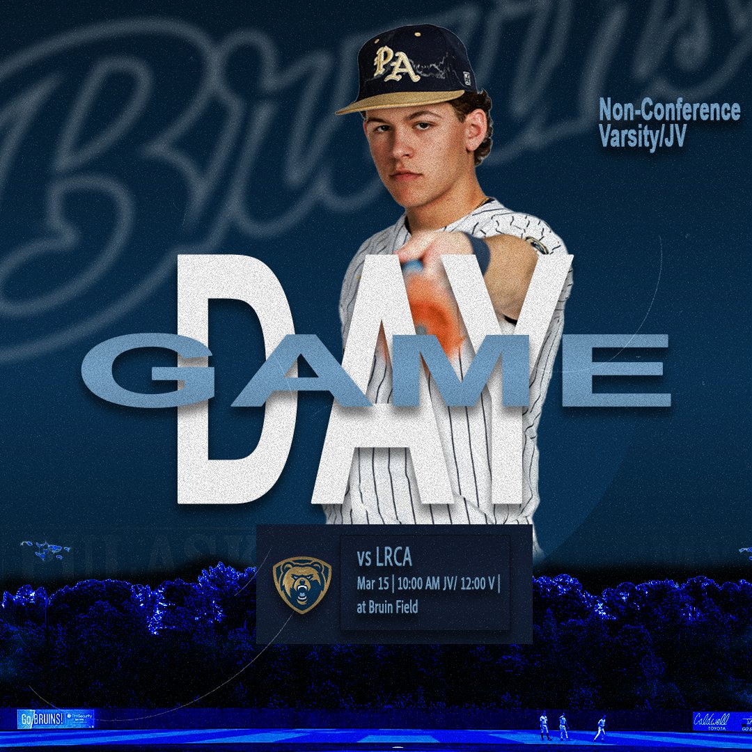 PA_Bruins's tweet image. GAMEDAY ⚾️
Bruin Baseball is back on the diamond today as they host LRCA in a JV/Varsity matchup at Bruin Field!
🕙 JV | 10:00 AM
🕛 Varsity | 12:00 PM
Can't make it to the field? Catch the action live on PA Live!
Let’s go, Bruins! #GoBruins #PABaseball