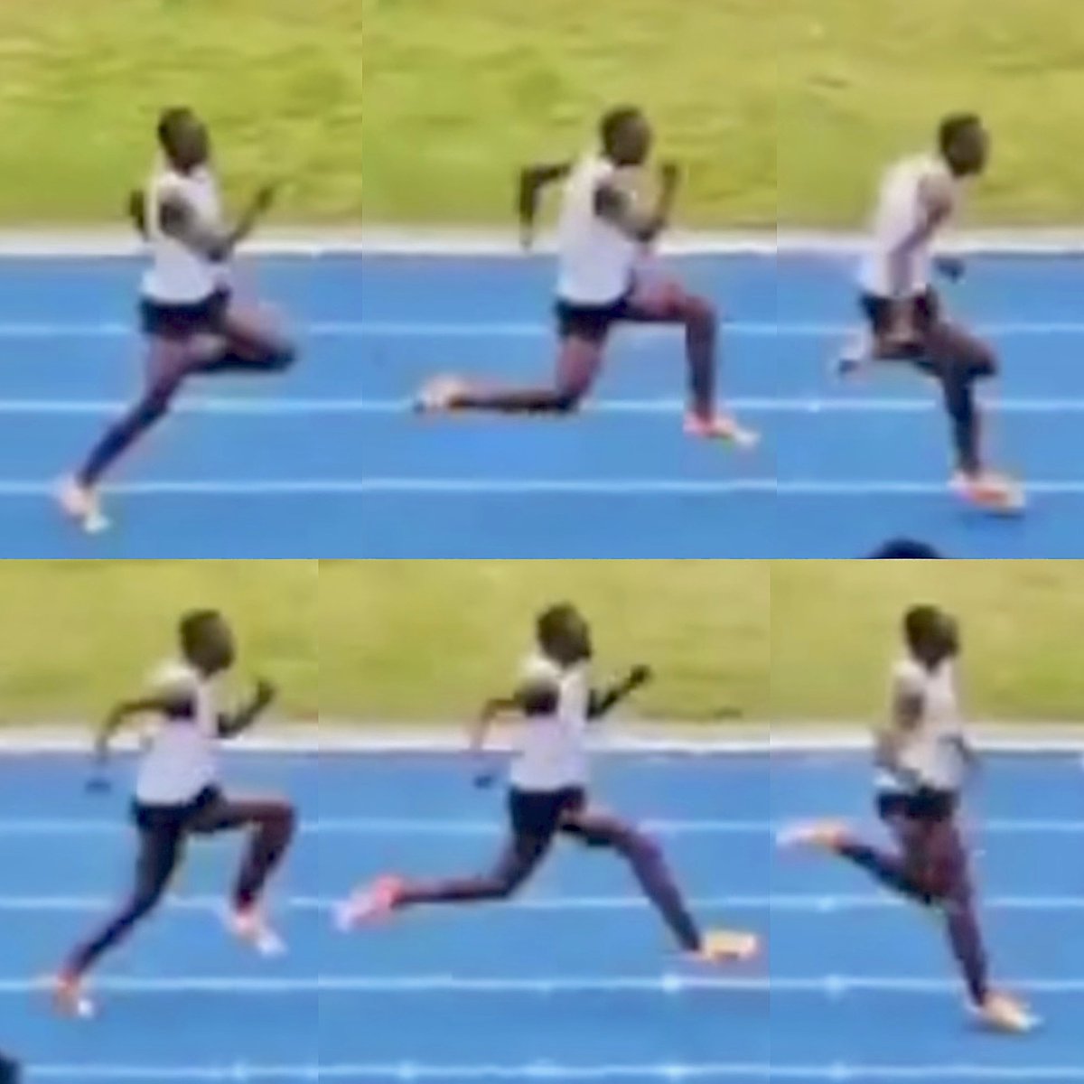 Asymmetry !!! Sprint motion of Bayanda Walaza at 90m while breaking 🇿🇦 100m U20 NR in 9.99.
I’ve never seen such difference between both legs in a sub 10 sprinter ! Interesting, love the diversity. Coaching wise, up to which point asymmetry should be adressed ?