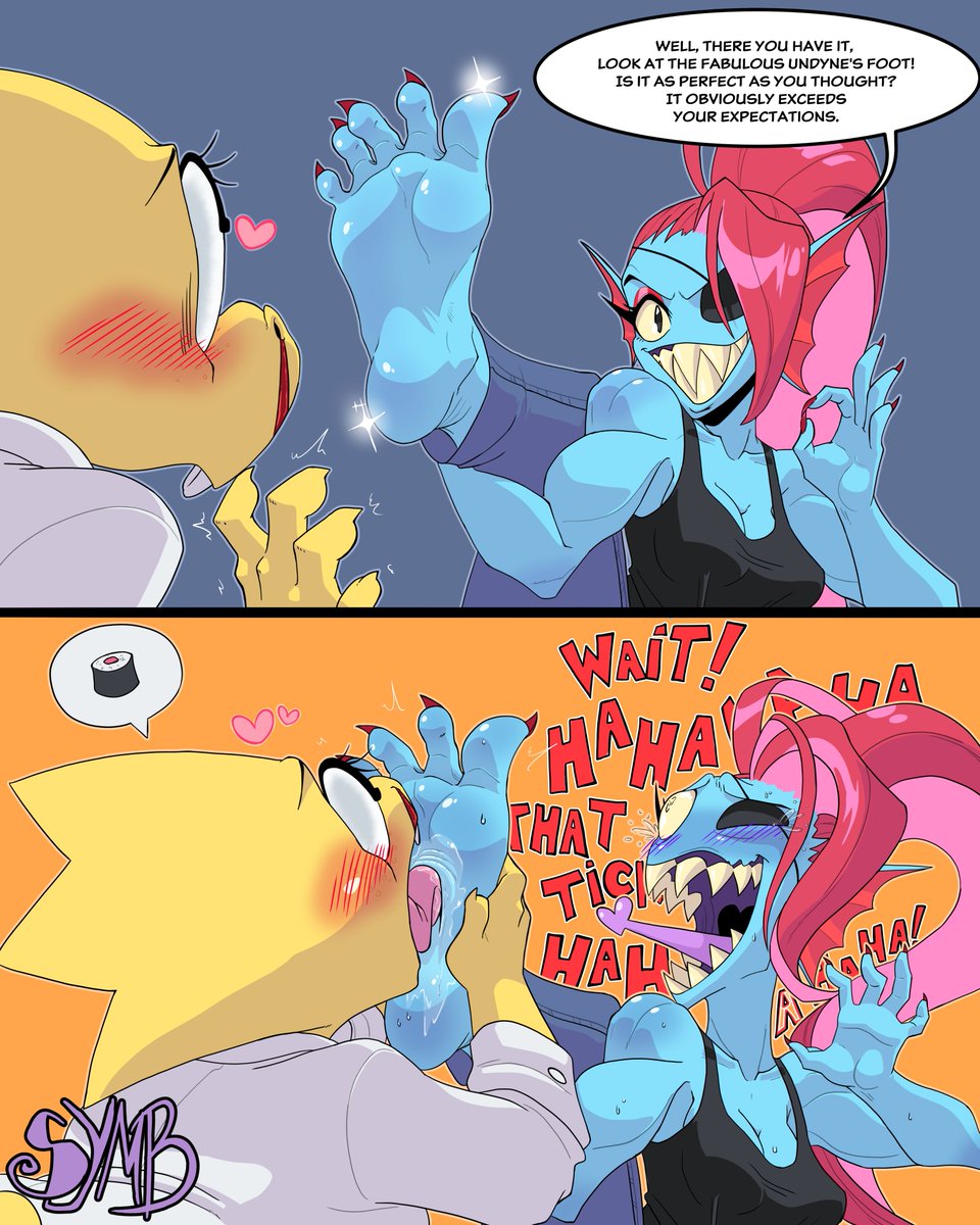 Undyne is fabulous from head to toe, and Alphys knows it.

#footfetısh #tickle #Undertale
