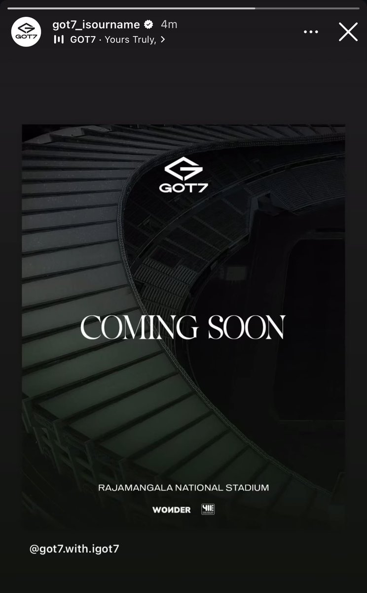 teamwangs's tweet photo. GOT7 using 'Yours truly,' to announce BANGKOK CONCERT 🥹😭😭

"I can’t guarantee that I will definitely come back
But I will try for you
If you always wait for me in that same spot
Even if it takes a long time to be by your side
I will definitely come back someday, I promise" https://t.co/KWYdgDUbDn