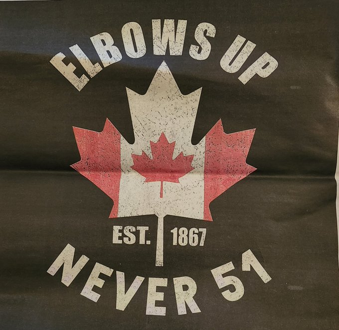 Martyupnorth's tweet photo. Brain dead Liberal supporters will rally around anything.

I'll publicly mock anyone sporting this logo (or anything close to it).  

Trump is not the Boogey Man.  The tariffs should have been a wake up call.  

If you want a war cry, how about

 "Let's fix all the shit the Liberals broke durimg the last decade "