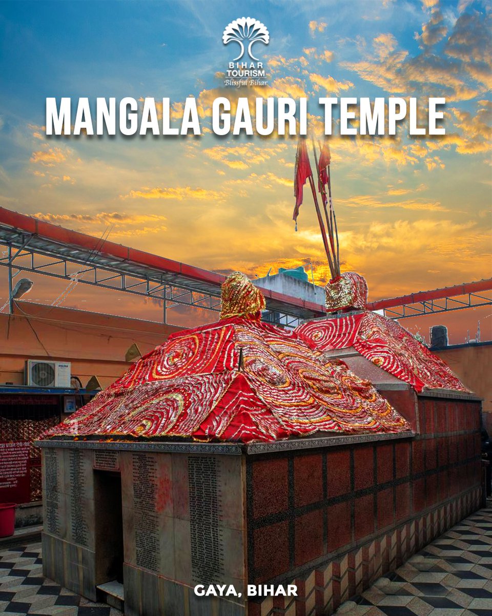 TourismBiharGov's tweet photo. The Mangala Gauri Temple, located in Gaya, is a renowned Shakti Peeth filled with spirituality, where devotees experience a profound sense of peace just by visiting. Come, visit and feel the divine energy!
#ManglaGauriTemple #Gaya #Bihar #MaaDurga #DeviMandir #TemplesofBihar #SacredSites #Temples #SpiritualTourism #SpiritualBihar #BiharTourism #BlissfulBihar #enchantingbihar
@tourismgoi @incredibleindia @MLARajuSingh