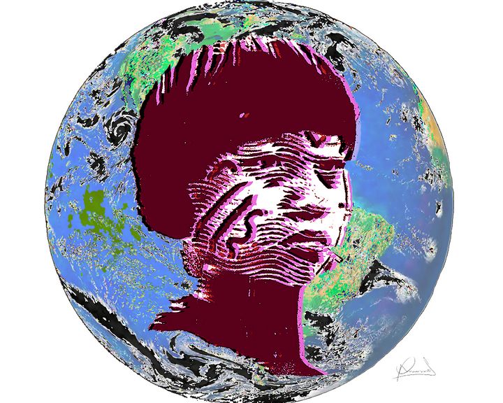 Hagaray's tweet photo. Art of the Day: "Indian of the World". Buy at: https://t.co/KgXx5XFs5Y https://t.co/dF0zelzbG4