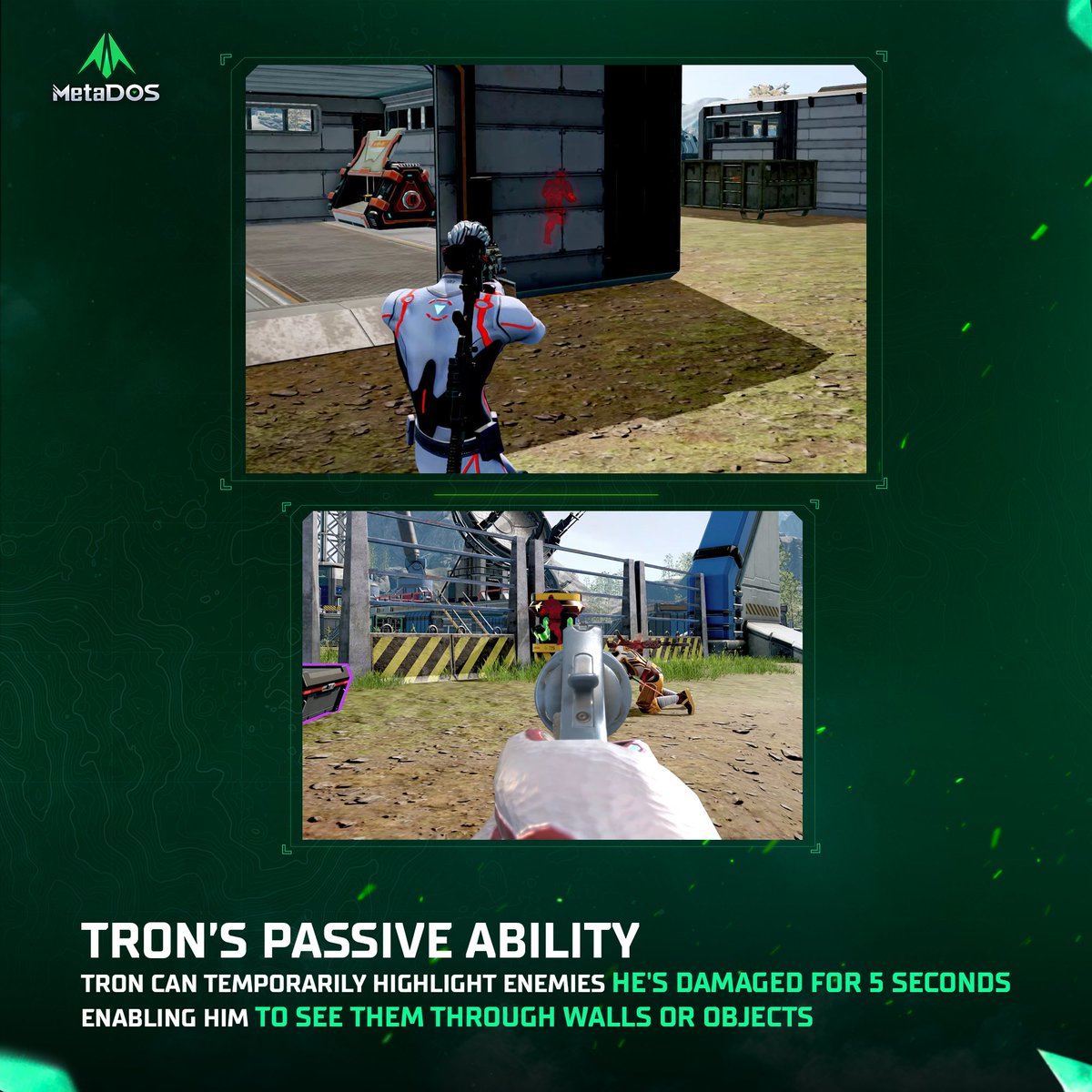 💥 Tron’s Passive Ability is a game-changer! ✨

🕶️When Tron damages an enemy, he highlights them for 5 seconds, allowing him to spot them through walls and objects. 🔍 

🏃‍♂️This makes positioning and strategic plays a breeze—your enemies won’t stay hidden for long! 💨

Are you