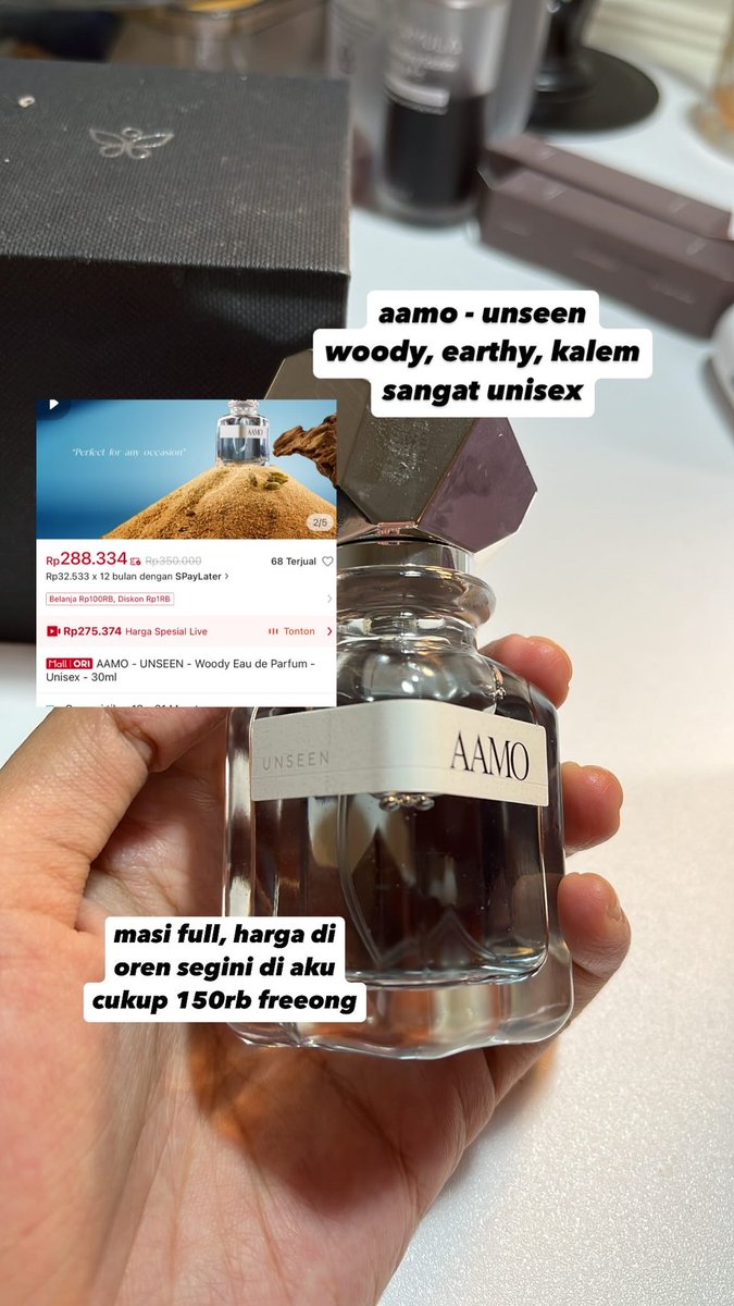 vetraytt's tweet photo. wts parfum harga anjlokkk (cm semprot2 kecil buat review aja)

wts etre angelique harga 150rb full bottle 
wts aamodini jatmika 100rb full bottle
wts aamo unseen 150rb full bottle

minat bs dm yahhh, via oren ada tambahan admin 10% https://t.co/ffDFm9G21J