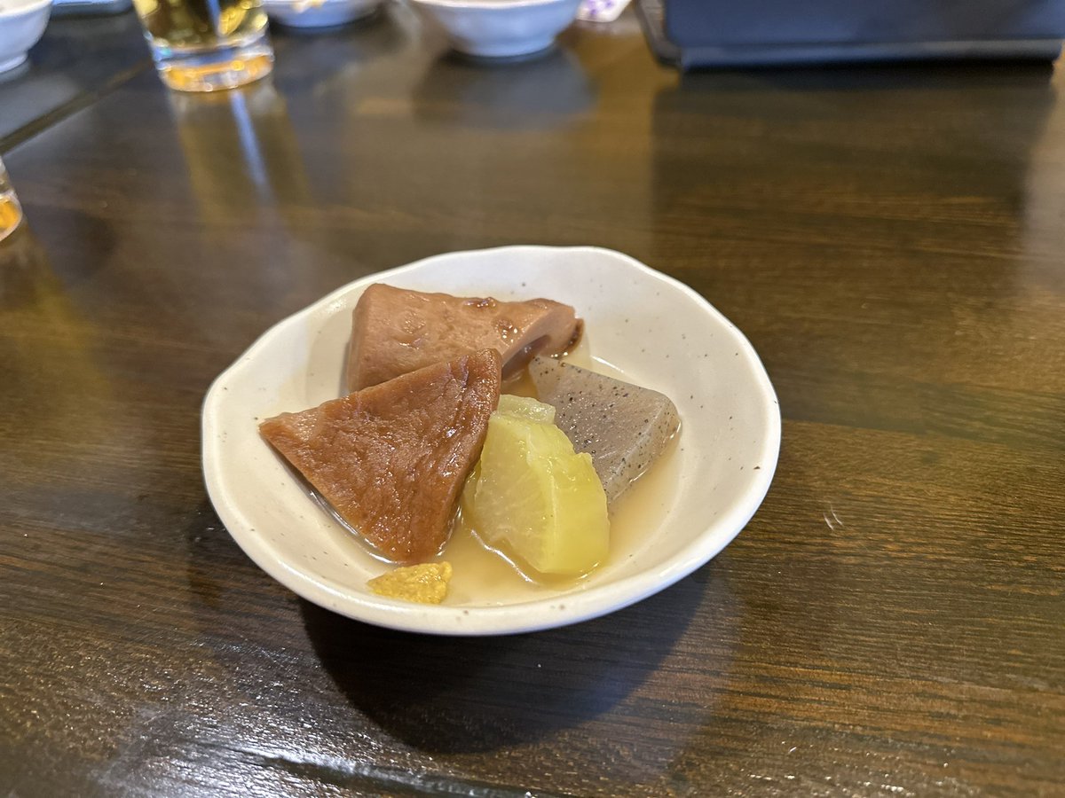 まさかのお通し！！！

当日は寒かったから最高でした…

#こんポジ #どきすて