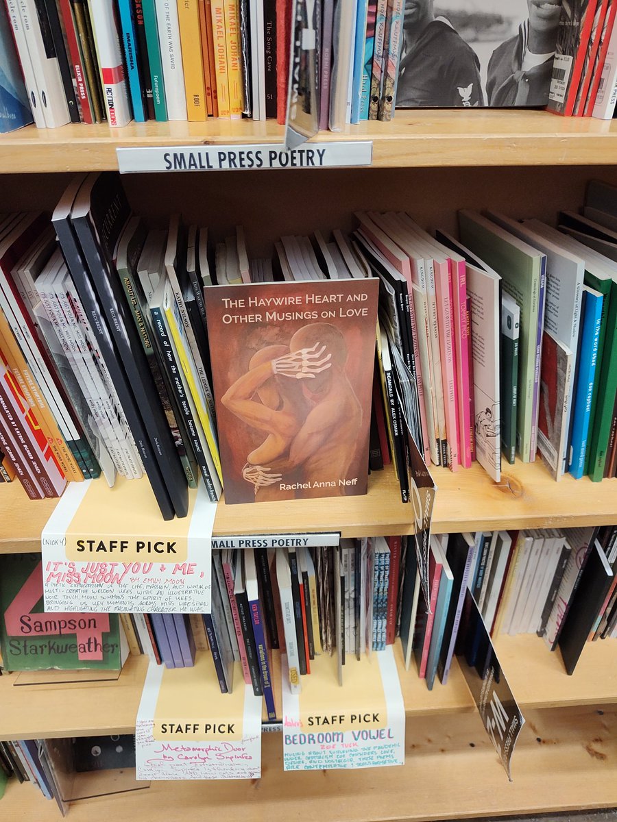 Found out my <a href="/FLPress/">Finishing Line Press</a> chapbook, "The Haywire Heart and Other Musings on Love," was physically on the shelves of <a href="/Powells/">Powell's Books</a> in the Blue Room section 200B!!! It's even a signed copy!