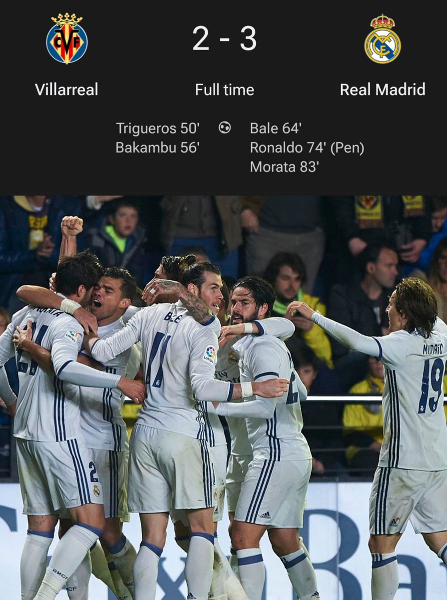 MadridXtra's tweet photo. The last time Real Madrid won against Villarreal away in La Liga. 

February 2017, remontada and Morata with the winner. https://t.co/5CNvRLSYOM