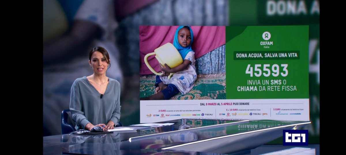 1 persona su 4 nel mondo non ha accesso all'#acqua pulita, la situazione è disperata per milioni di persone in Paesi come #Gaza e #Etiopia a causa della guerra e della crisi climatica. Stamani al <a href="/Tg1Rai/">Tg1</a> la nostra campagna "DONA ACQUA, SALVA UNA VITA". 👉rainews.it/notiziari/tg1 -
