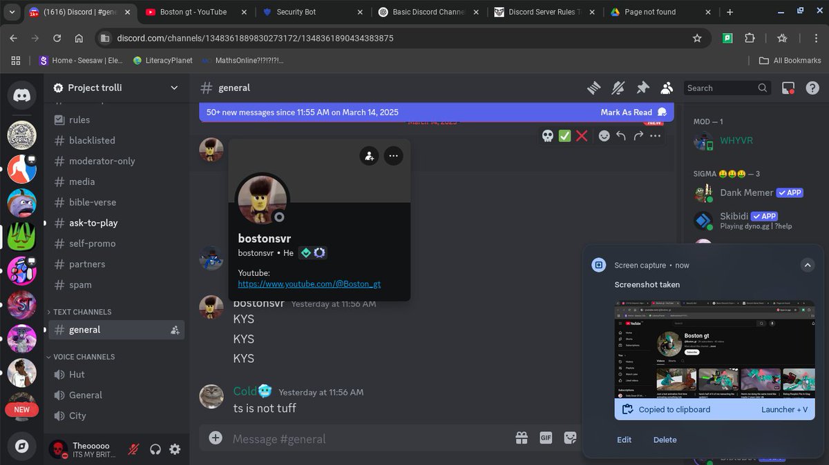 FUNMEMEYT's tweet photo. THIS YT IS SAY KYS IN DISCORD SERVERS! https://t.co/Lghl4ewMkD