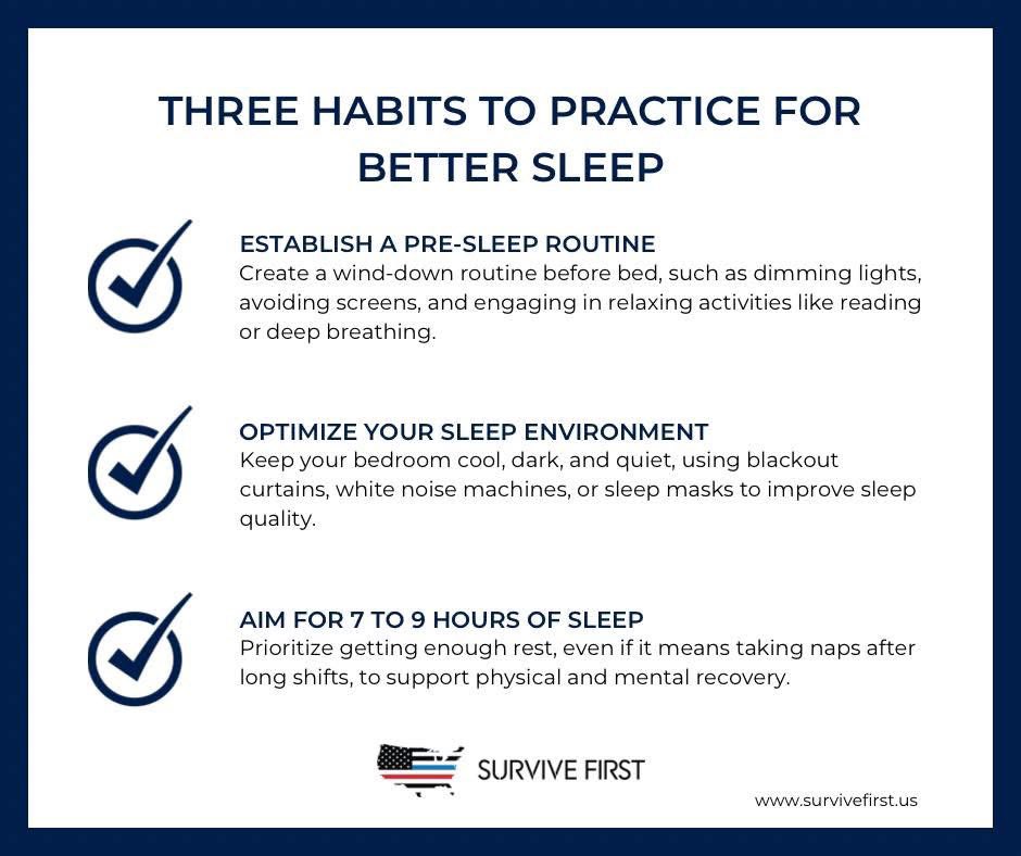 Lack of sleep can impact decision-making, reaction time, and overall well-being. Prioritizing quality rest is essential for both mental and physical resilience.

Taking care of yourself starts with quality sleep. Rest well, stay strong, and be ready for whatever comes next.
