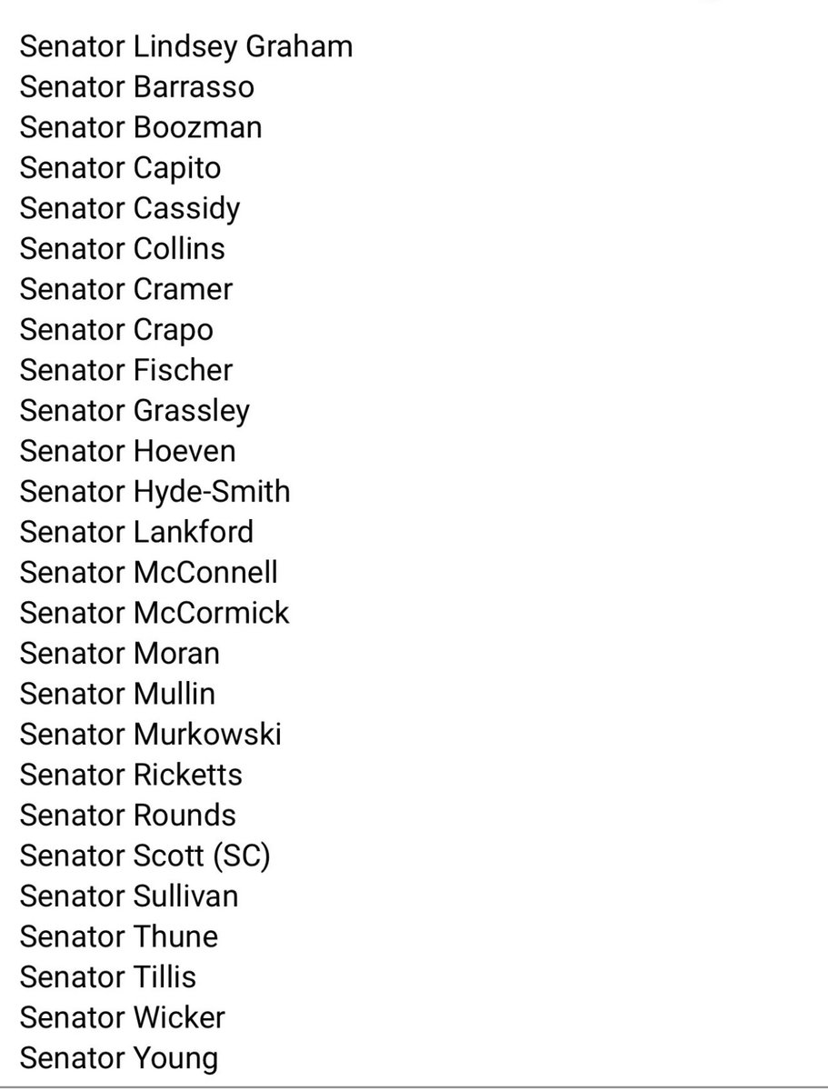 ππ. πππππ β’ (@mrwhitemaga) on Twitter photo Here are the 26 Republicans that voted against codifying DOGE foreign aid spending cuts into law.
The reason they are against it is that it hits their pocketbooks. Republicans are laundering too.
Lets get these scam artists outta the Senate
<a href="/SenMullin/">Markwayne Mullin</a> <a href="/SenatorLankford/">Sen. James Lankford</a> Here are the 26 Republicans that voted against codifying DOGE foreign aid spending cuts into law.
The reason they are against it is that it hits their pocketbooks. Republicans are laundering too.
Lets get these scam artists outta the Senate
<a href="/SenMullin/">Markwayne Mullin</a> <a href="/SenatorLankford/">Sen. James Lankford</a>