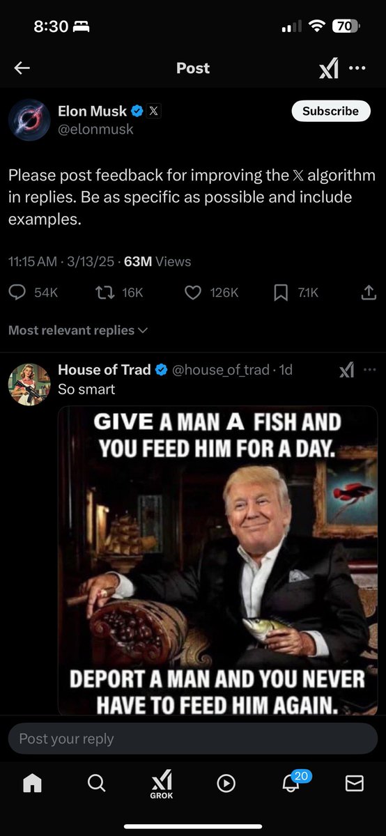 aspendrewlee's tweet photo. @elonmusk It’s really annoying when you go to a post and want to read the replies, just to be met with a billion meme posts instead of the content you’re looking for. https://t.co/aQdsu7sIHm