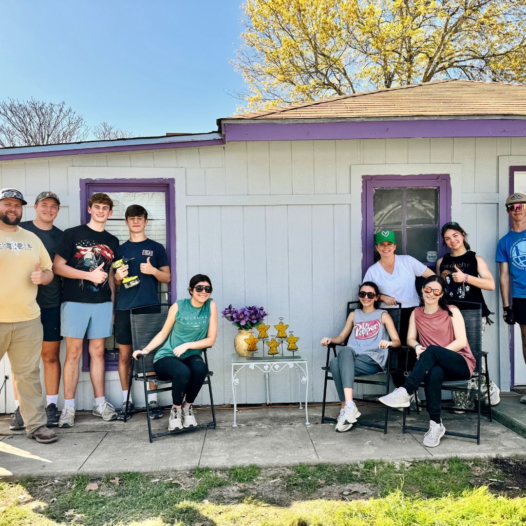 BlueprintMin's tweet photo. A BIG thank you to McKinney Christian Academy &amp; Regents School of Austin for all their hard work at Spring Mission Camp! Your efforts didn’t just make a difference—they created a lasting change in the lives of our homeowners! 

#blueprintministries #spring #mission #camp https://t.co/ENDWuggZ1F