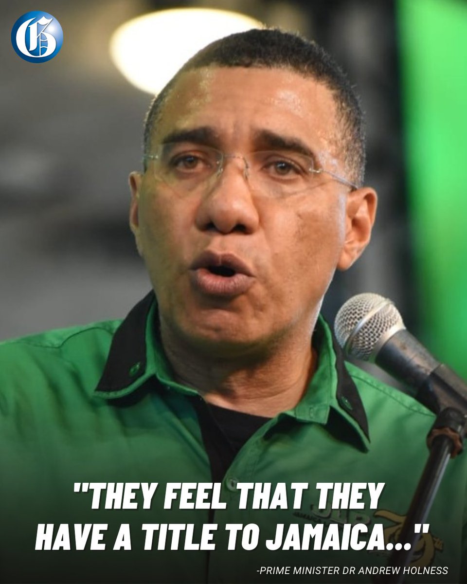 JamaicaGleaner's tweet photo. Prime Minister Dr Andrew Holness says the Opposition People's National Party should not be allowed to control government again, and that a major information campaign targeting young Jamaicans will be pursued to boost that effort.
Read more: https://t.co/mY9LYP1jJo #GLNRToday https://t.co/7vQ65oRfHf