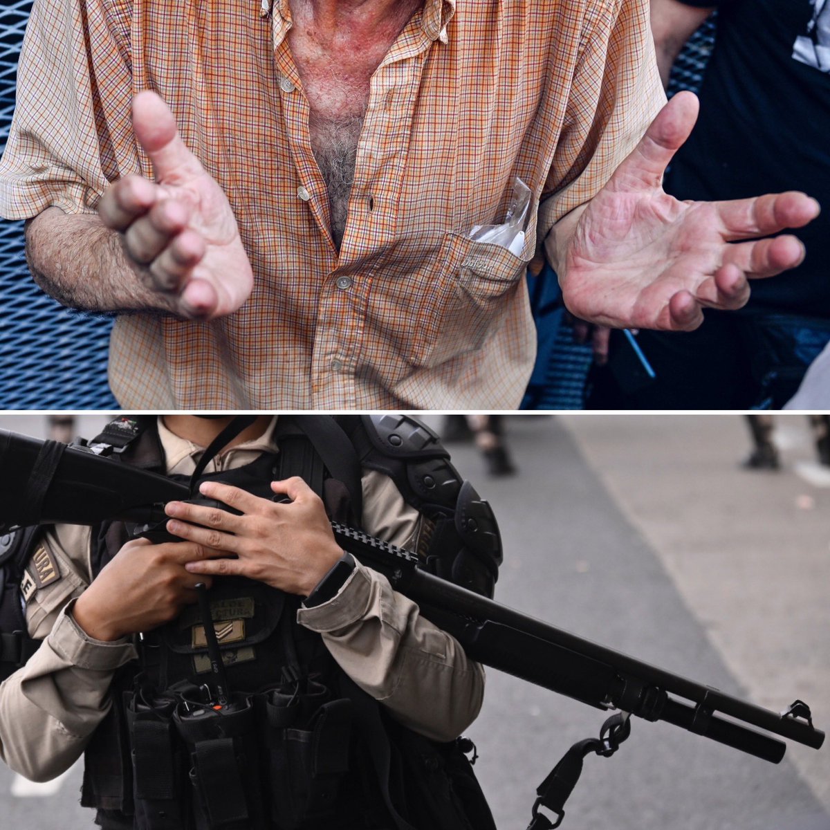 lamezcladoramdp's tweet photo. 📸 Charlamos con el fotoperiodista Kaloian Santos Cabrera (@kalofotograma)

"Hubo un intento claro para hacer una demostración de fuerza de represión y mano dura. El miércoles sentí temor, lo veía también en la cara de mis colegas. Es muy grave lo que se vivió" https://t.co/MwfQCRcZcY