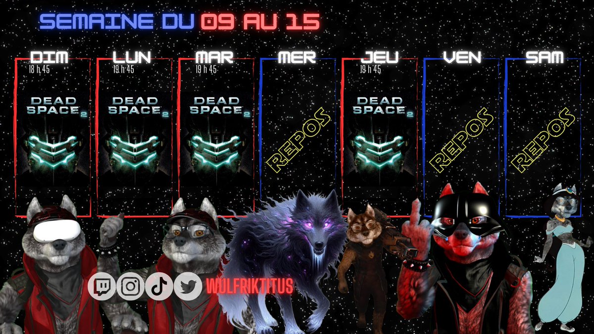WulfrikTitus's tweet photo. On plonge dans Dead Space 2 toute la semaine 🪐🔪. Plus de nécromorphes, plus de cris, plus de sueurs froides… et moins de survie ? 😱

Rejoignez-nous chaque soir pour un nouvel épisode du carnage !

🔴 https://t.co/YOCLDjvFv5
#DeadSpace2 #Horreur #Twitch https://t.co/We2OSYhGNK