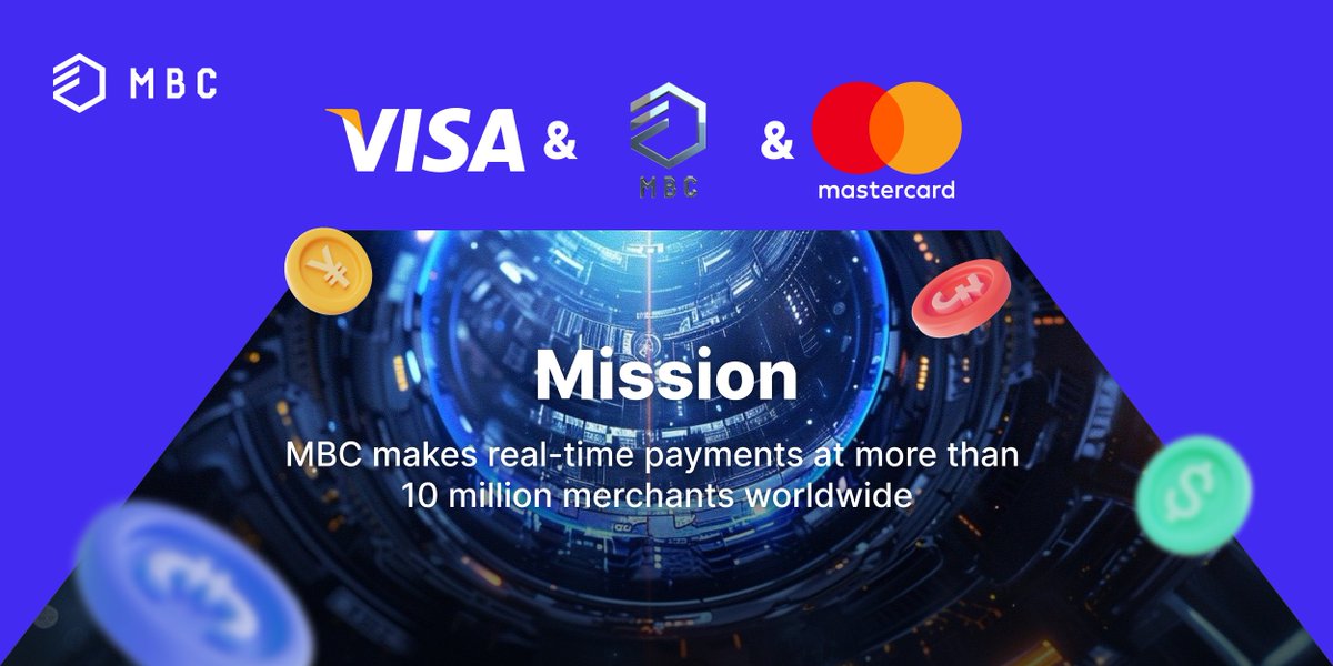 mBridgeCoin's tweet photo. 🌍💳✨ MBC has integrated with Visa and MasterCard! 🤝💪 This strong alliance is set to provide users with the most convenient payment ecosystem. 🛒💸✅
🚀💡 This is a victory for digital payments for all humanity! 🌐🎉
#DigitalPayments 🏦 #Fintech 📈 #MBC 🌟 #Visa 💳 #MasterCard https://t.co/bjXf2bhLJc