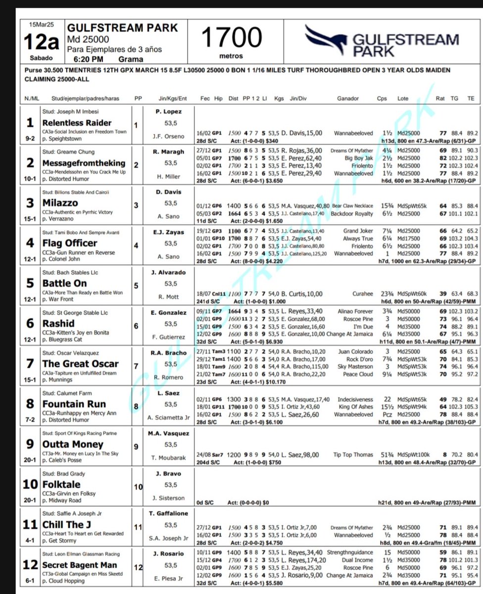 CertezaHipica's tweet photo. Quienes ganan esas carreras hoy en Gulfstream Park? 
Al acertar participas por 20$ para sellar el 5y6 de La Rinconada

ADEMÁS DE ACERTAR LOS GANADORES DEBES DARLE RT A TODAS MIS PUBLICACIONES DEL DÍA DE HOY ACÁ EN MI CUENTA EN X
👆 ( ESTO ES OBLIGATORIO PARA PODER PARTICIPAR )✍️ https://t.co/WrS0Z1Xtji