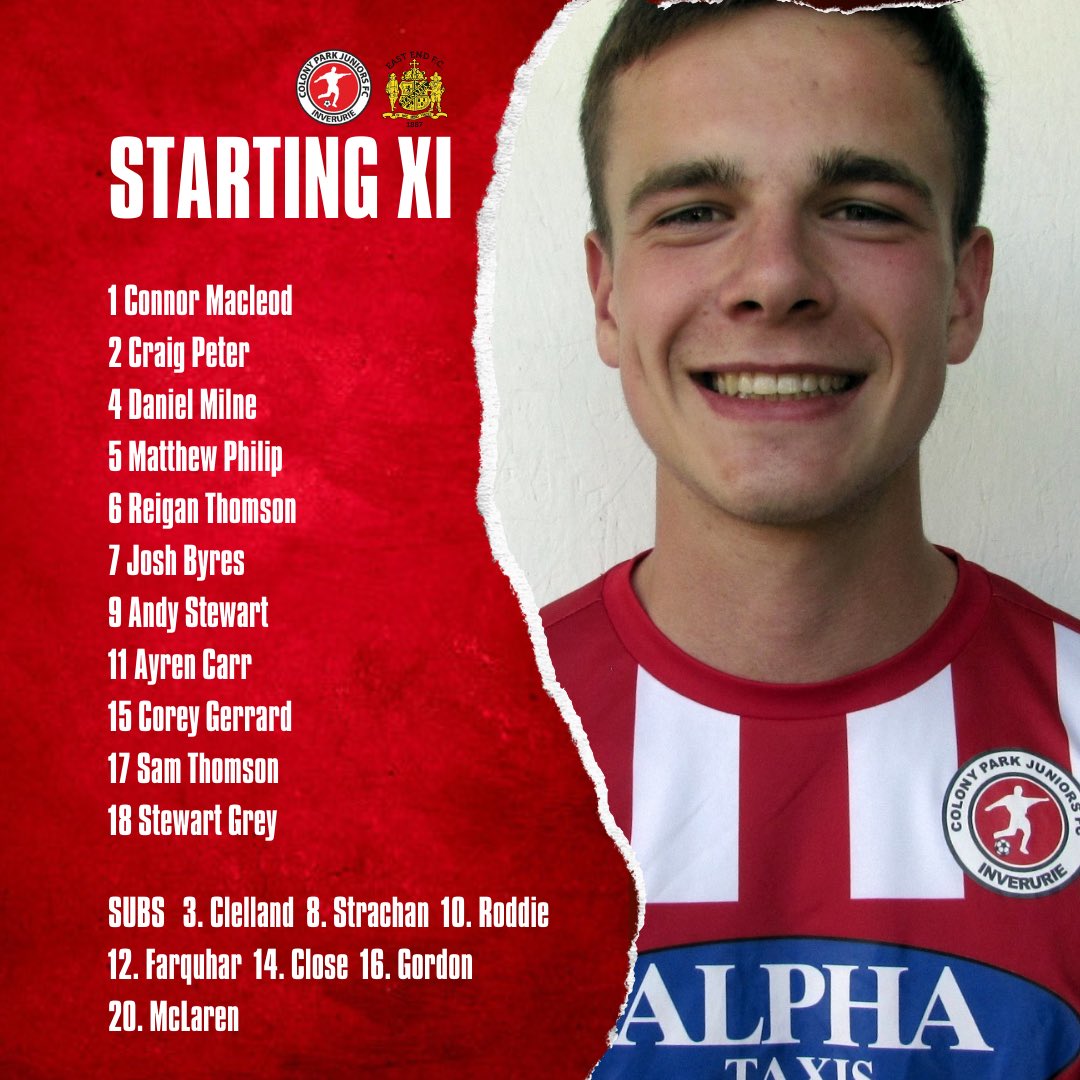 How we line up to face Aberdeen East End.