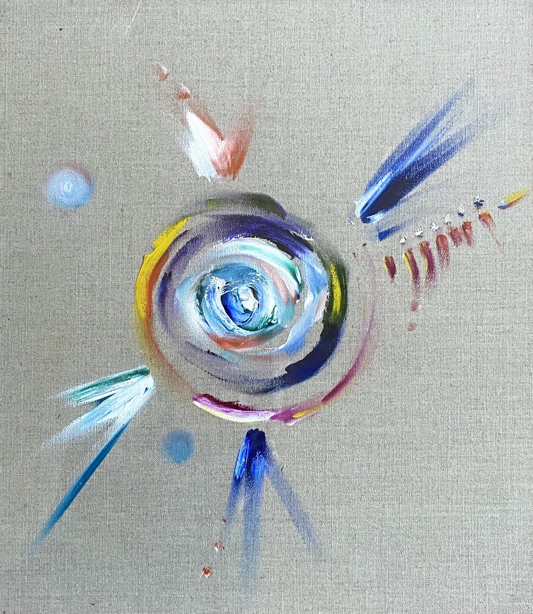 Your beautiful 'Joy' painting <a href="/NaemschClaudia/">Claudia</a>  simultaneously reminded me of my painting I have on the wall in front of me... it feels like 'timeless joy, peace and love'. A wonderful resonance with both pieces 🙏💕💞