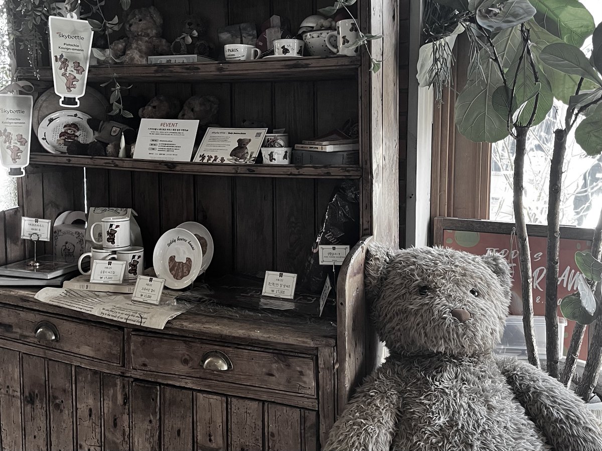 🧸🥐☕️ teddy beurre house!

(#선민수) — this is a cafe sunoo went to ♥︎ as a bread lover i had to go and the croissant was so good >_< the vibe of the cafe was super cute and cozy too~