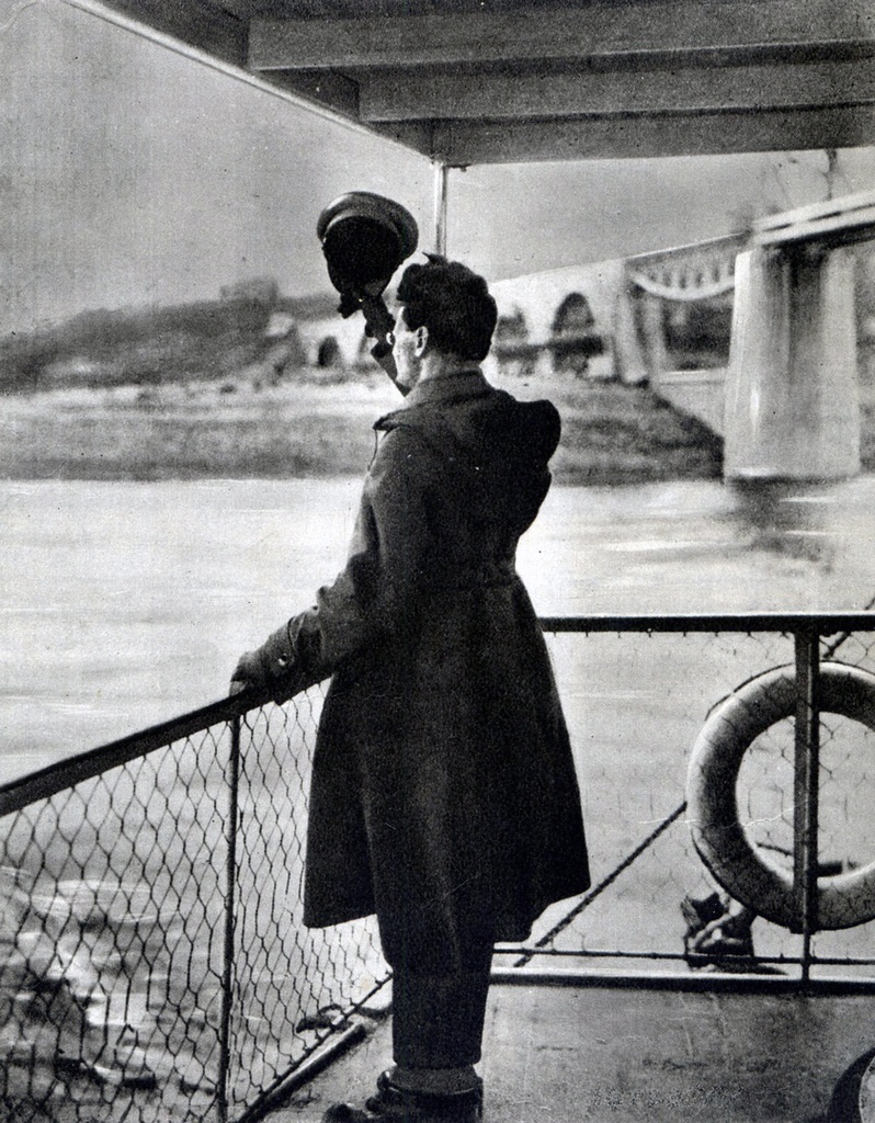 Leon Trotsky says goodbye to the USSR during his sailing to Turkey. Odessa, February 12, 1929