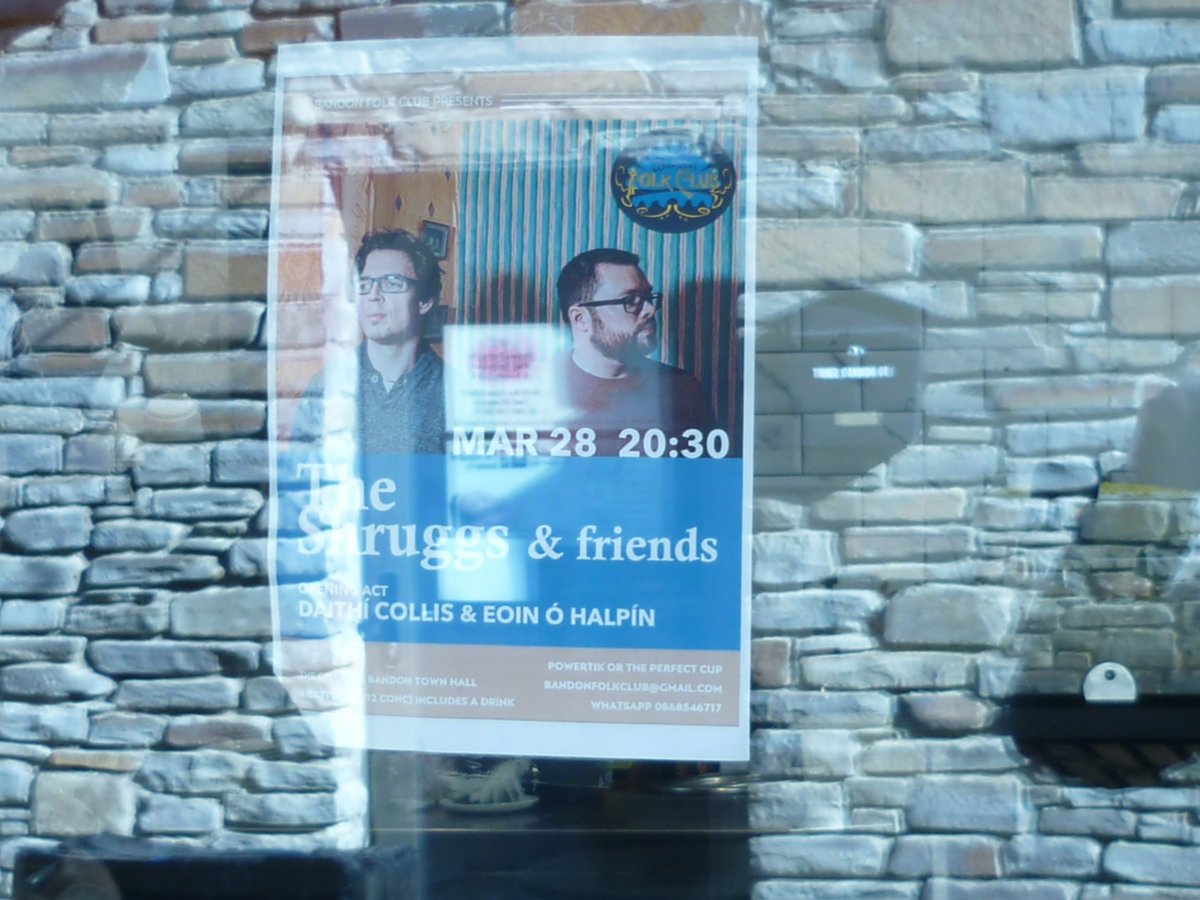 TheShruggs's tweet image. Thanks to: 'The Perfect Cup' for supporting our upcoming: 'Bandon Folk Club' Gig.
Tickets are selling FAST, so don't wait too long to get yours!
#thankfulforyoursupport #LiveMusic #SellingFast #westcorkmusic #irishmusic