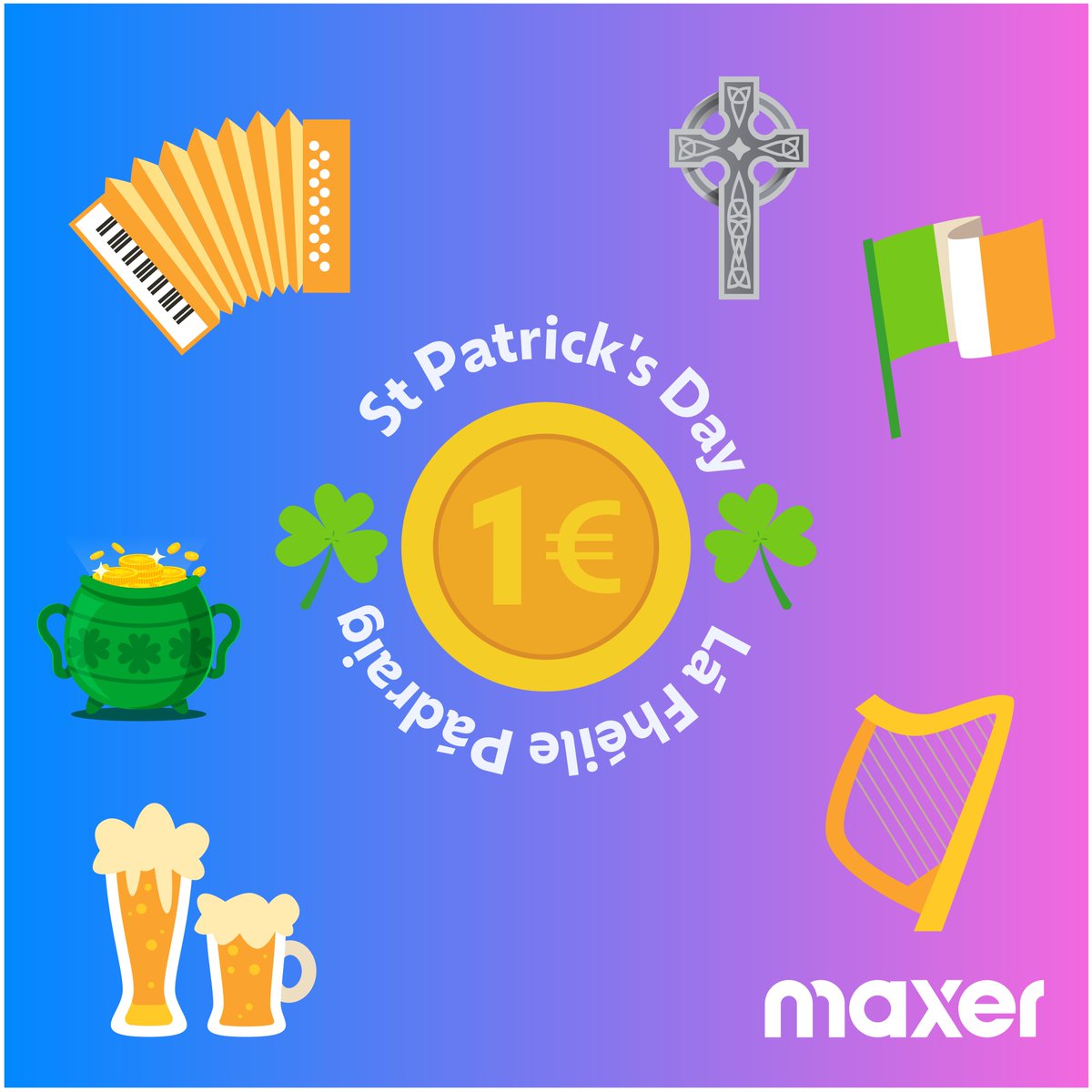 Lá Fhéile Pádraig Sona Duit! ☘️ 🇮🇪
We're celebrating St. Patrick’s Day with a domain giveaway! 🎉
Register a new domain name for only €1!  🎁💚

📢 Full info on our blog: maxer.com/blog/2025/03/l…

Tapaigh an deis! 🍀 #StPatricksDay #DomainGiveaway #GoGreenWithMaxer