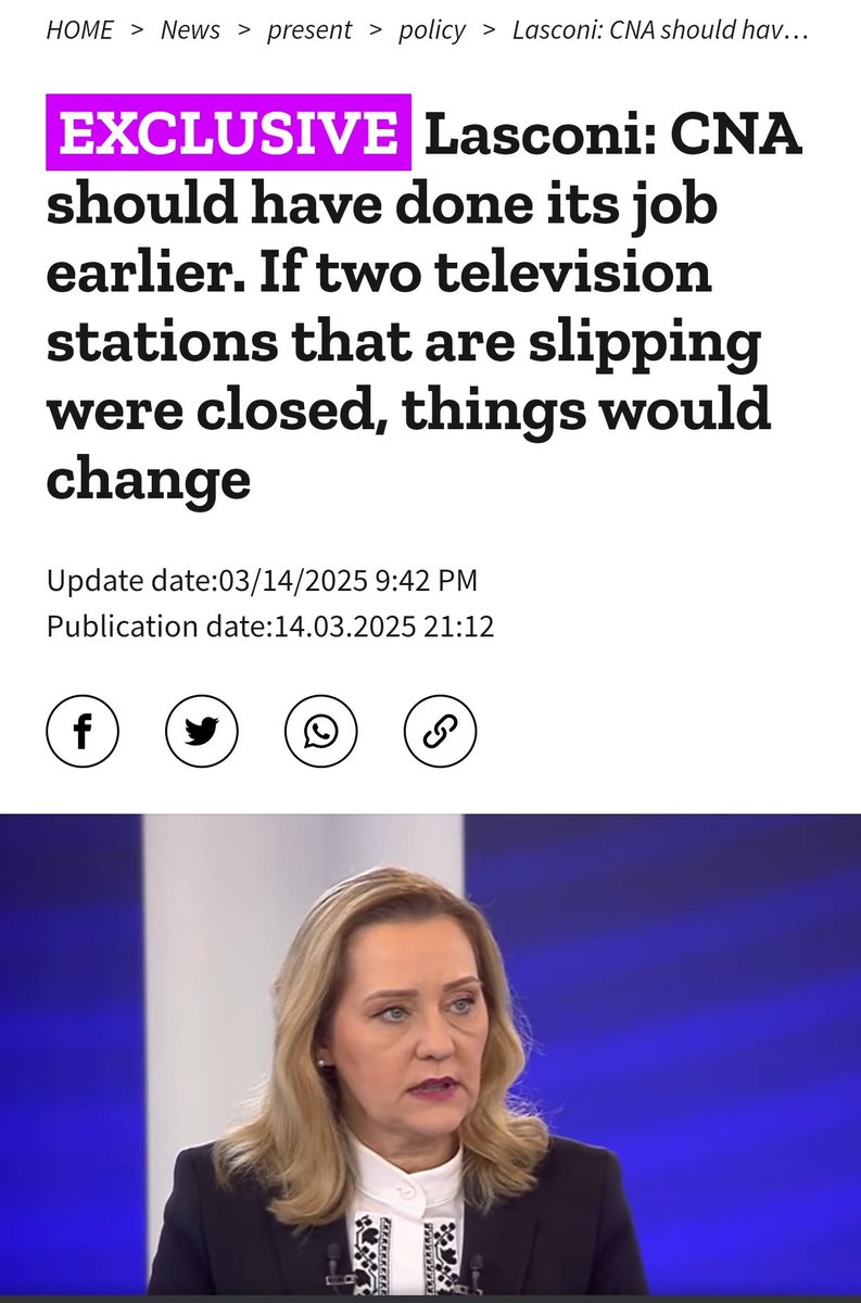 iosefinapascal's tweet photo. 🇷🇴The party supported by Macron and Soros in Romania, USR, hates freedom of speech and freedom of press

Elena Lasconi is running for president AGAIN and is demanding a ban on the two TV stations that are critical of her progressive party.

These people claim to be "pro 🇪🇺" and label Calin Georgescu, George Simion, and their supporters as "f4scists".

All while none of them want to ban candidates.
None of them support censorship.
None of them want to shut down TV stations.