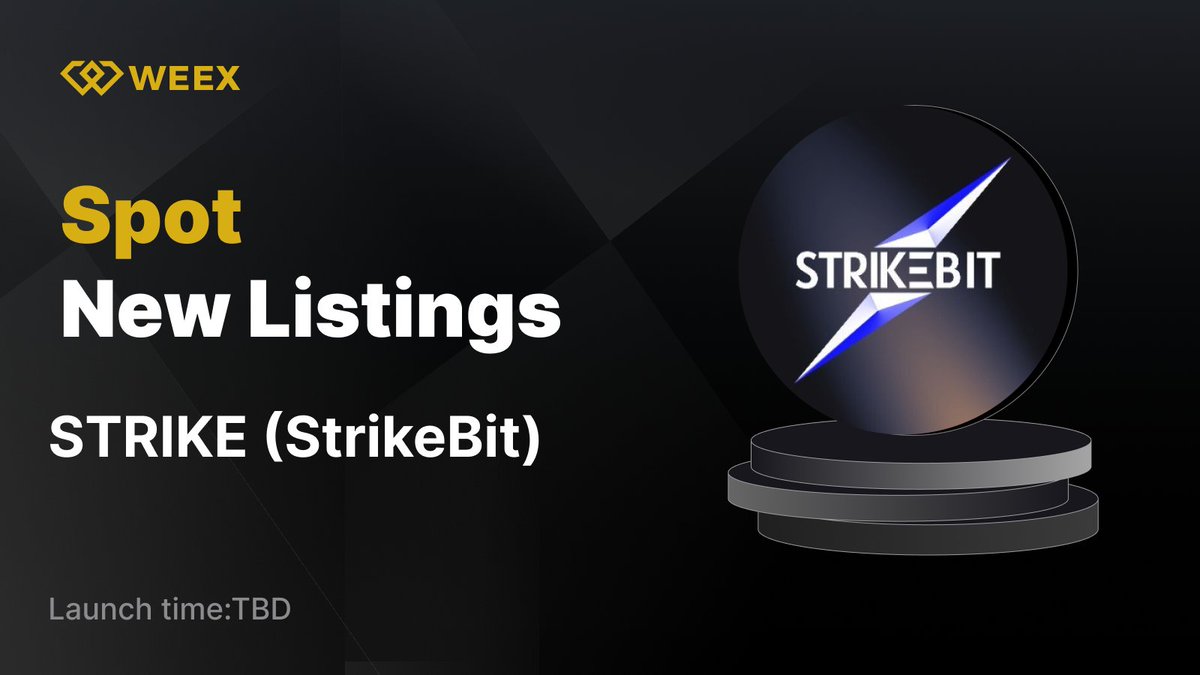 BizoveCrypto's tweet image. 🚀 $STRIKE (@StrikeBitDeFI) is listing on @WEEX_exchange and @LBank_Exchange!

More accessibility, more opportunities—and hopefully, more CEX listings on the way! 

#StrikeBit #Web3