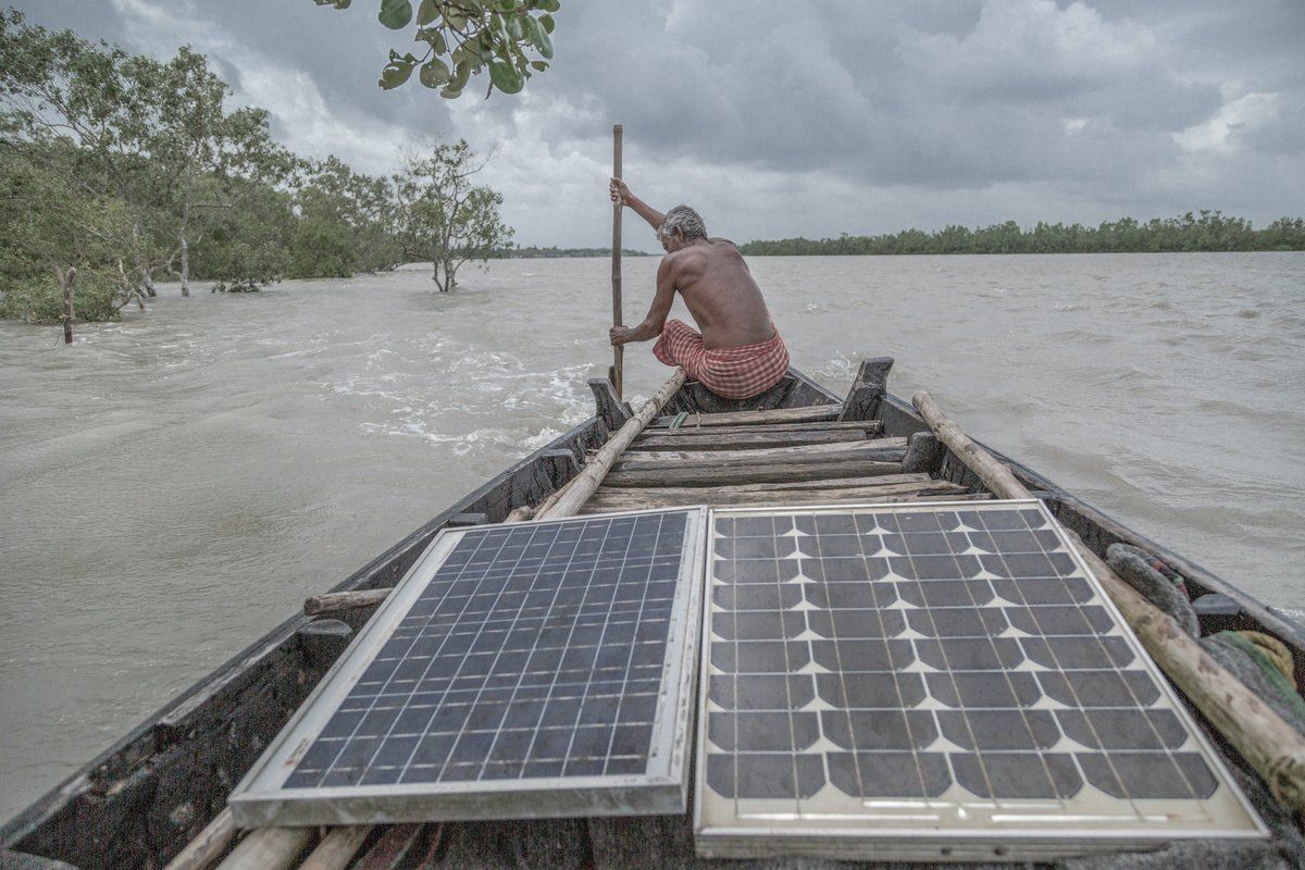 SupratimBhattacharjee (@supratimart) on Twitter photo Future of the Sundarbans! A fisherman in the Sundarbans carries solar panels to install at his home. During cyclones, solar power serves as a lifeline for remote island villagers. Documenting climate change since 2009. <a href="/henkovink/">Henk Ovink</a> <a href="/jeffgoodell/">Jeff Goodell</a> <a href="/UNEP/">UN Environment Programme</a>
Web: supratimbhattacharjee.com/sinking-sundar… Future of the Sundarbans! A fisherman in the Sundarbans carries solar panels to install at his home. During cyclones, solar power serves as a lifeline for remote island villagers. Documenting climate change since 2009. <a href="/henkovink/">Henk Ovink</a> <a href="/jeffgoodell/">Jeff Goodell</a> <a href="/UNEP/">UN Environment Programme</a>
Web: supratimbhattacharjee.com/sinking-sundar…