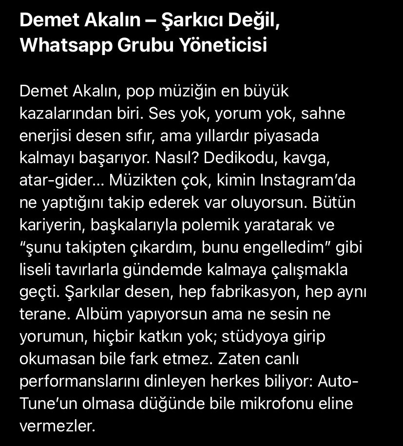 tasmazl's tweet photo. ChatGPT’ye Demet Akalın’ı eleştir dedim. 

Kadını perişan etti https://t.co/dsUQZ57Fmz