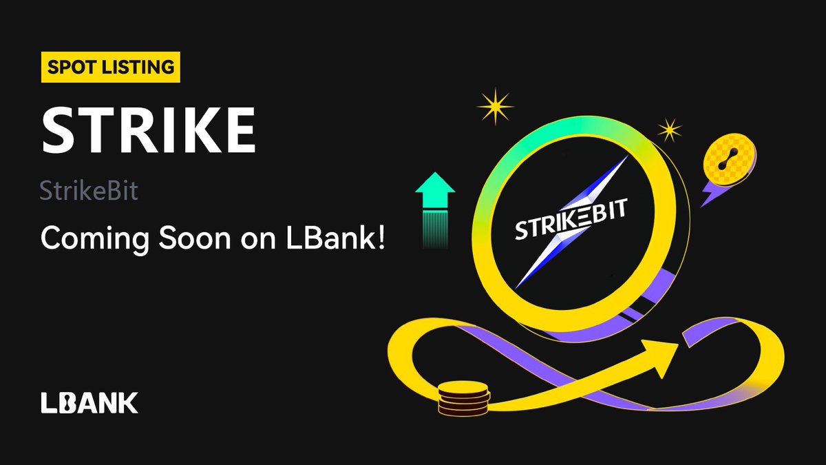 BizoveCrypto's tweet image. 🚀 $STRIKE (@StrikeBitDeFI) is listing on @WEEX_exchange and @LBank_Exchange!

More accessibility, more opportunities—and hopefully, more CEX listings on the way! 

#StrikeBit #Web3