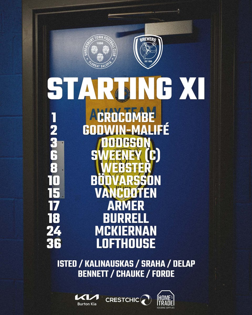burtonalbionfc's tweet image. TEAM NEWS 🚨🚨 

Today's Brewers 🤝

#BAFC