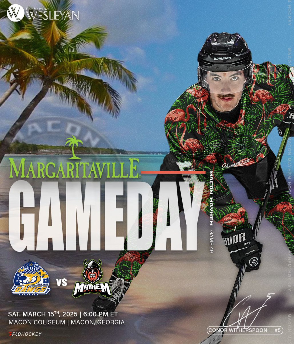 MaconMayhem's tweet photo. In the Margaritaville state-of-mind ποΈπ
π Roanoke Rail Yard Dawg
β° 6:00 PM ET
π Macon Coliseum
πΊ https://t.co/0eSBfgF4x9
π https://t.co/uBWato6wkj
ποΈ https://t.co/osSC6xfCkC
#MACvsRNK | #AllOutMayhem https://t.co/nvCZQHzn89