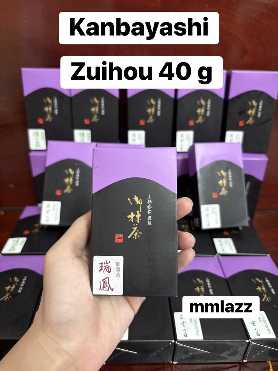 mmlazz's tweet photo. พร้อมส่ง Matcha จากร้าน Kanbayashi 🍵
💜Ayannomori 40g 980฿
💜Zuiho 40g 1050฿
💜Goun no Shiro 40g 800฿
#มัทฉะ #matcha #รีวิวญี่ปุ่น https://t.co/C2fzrsolhi