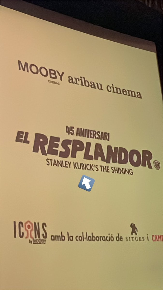Ayer fui al Aribau a ver El Resplandor. Gran película, pero esto es pa comentarlo.