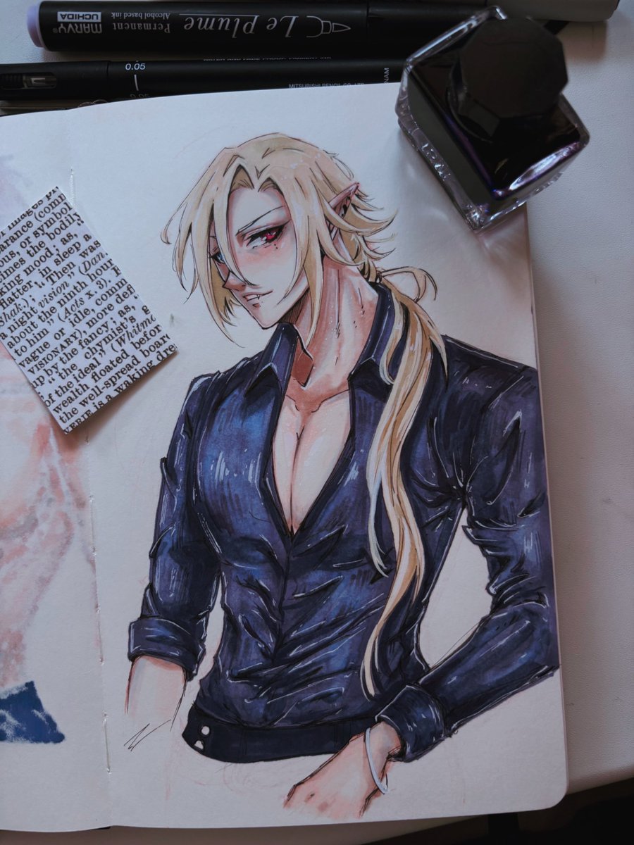 Hot man in the area 
#ZenleessZoneZero #hugo #fanart #traditionalart #sketchbook #drawing #HugoVlad