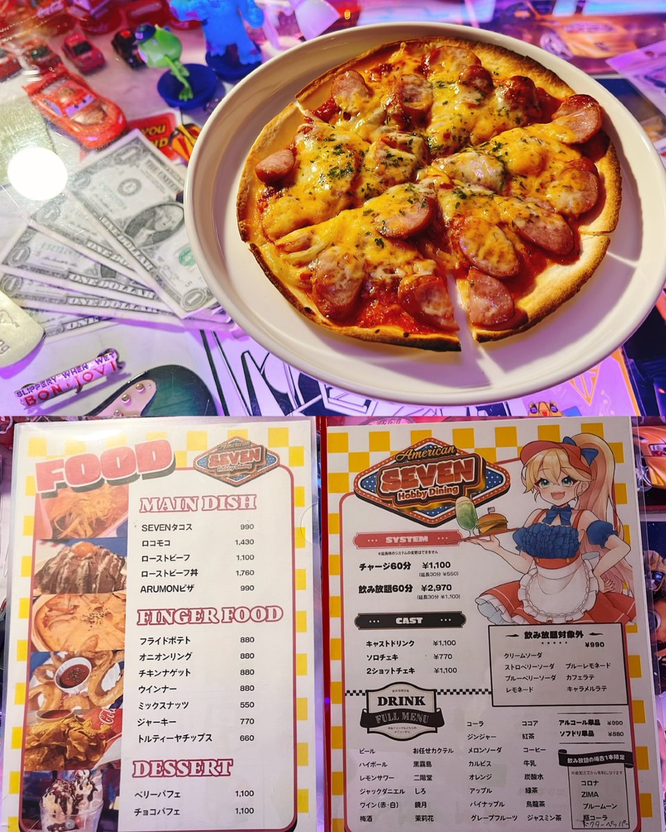 mashumarron_'s tweet photo. #hobbydiningSEVEN(@SEVEN_American)に行ってみました！🍺
入店した途端、そこはアメリカンな映画の世界…🇺🇸

ココで日本語使っていいのか、一瞬悩みましたね🫢←

料理も本当に美味しかった！🥘
キャストの舞ちゃんは相変わらず美人で元気いっぱい✨笑
不思議と初めましてな気がしませんでしたね😐← https://t.co/FqO1bYyADr