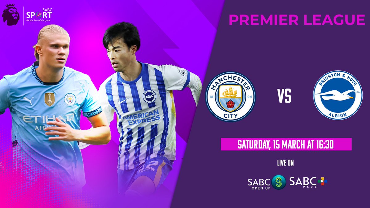 ThabisoMosia's tweet image. We have a good game today in the #PLon SABC 3.. It's a battle for Top 4/UCL places between Manchester City v Brighton... City have won the last 10 at home against Brighton, who are the form team with six straight wins in all competitions...Build up from 16h30.  #MCIBHA
