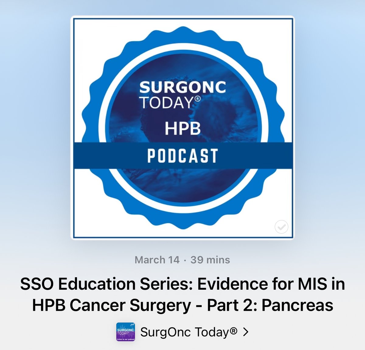 Julie Hallet (@halletjulie) on Twitter photo MIS pancreatoduodenectomy - why & how?
🎙️Learn about the data, tips to get started, & requirements for safe programs with experts <a href="/MarcBesselink/">Marc Besselink</a> 🇳🇱 and <a href="/AmerZureikatMD/">Amer Zureikat</a> 🇺🇸 on #SurgOncToday🎧
podcasts.apple.com/ca/podcast/sur… MIS pancreatoduodenectomy - why & how?
🎙️Learn about the data, tips to get started, & requirements for safe programs with experts <a href="/MarcBesselink/">Marc Besselink</a> 🇳🇱 and <a href="/AmerZureikatMD/">Amer Zureikat</a> 🇺🇸 on #SurgOncToday🎧
podcasts.apple.com/ca/podcast/sur…