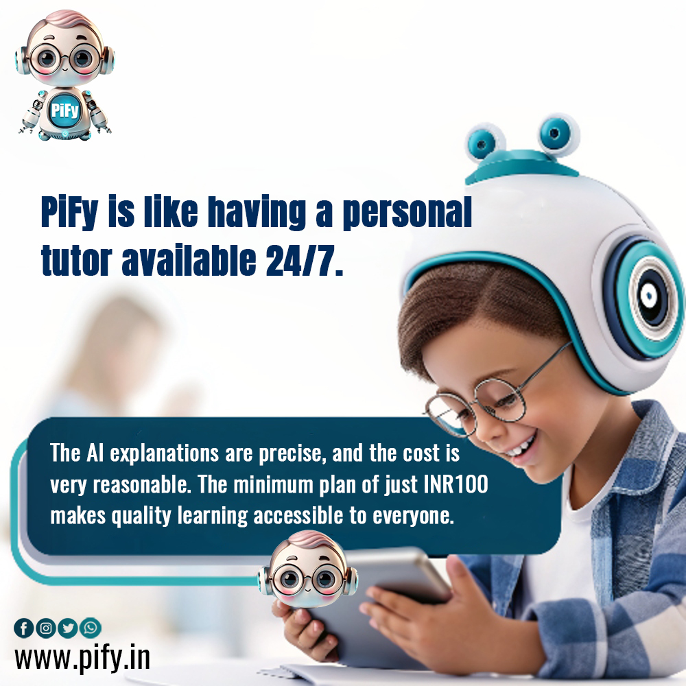 PiFyAi's tweet image. 📚 Looking for a Reliable &amp;amp; Affordable Personal Tutor?
Meet PiFy – Your 24/7 AI-powered tutor! 🚀💡
✅ Instant &amp;amp; precise AI explanations
✅ Plans start at just INR 100
✅ Learn anytime, anywhere!
📩 DM us or visit pify.in
#PiFy #AIlearning #OnlineTutor #EdTech