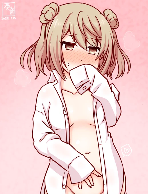 「………。 セキニン、取りなさいよね…///」#艦これ版真剣お絵描き60分一本勝負_20250315#満潮 