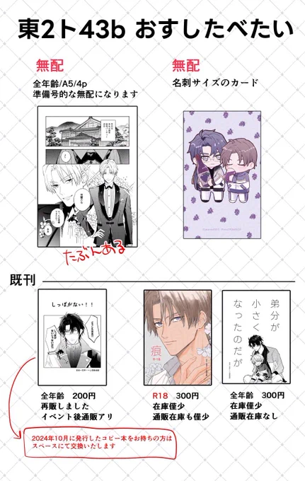 3/16 閃華春大祭2025のお品書きですよろしくお願いします～!
全部にこへしです 