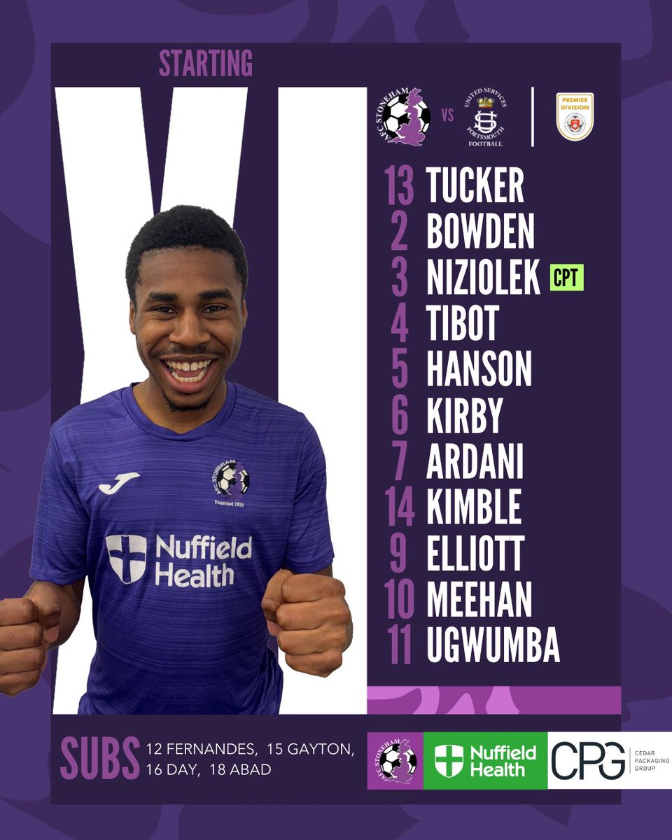afcstoneham_dev's tweet photo. 🚨 | TEAM NEWS

Here is how we lineup this afternoon!

A much rotated side following injuries and suspensions, see Sonny make his debut and Ads return to the squad following injury 🙌🏼

#UpTheYoungPurps 🟣 https://t.co/Wd1N45uLsm