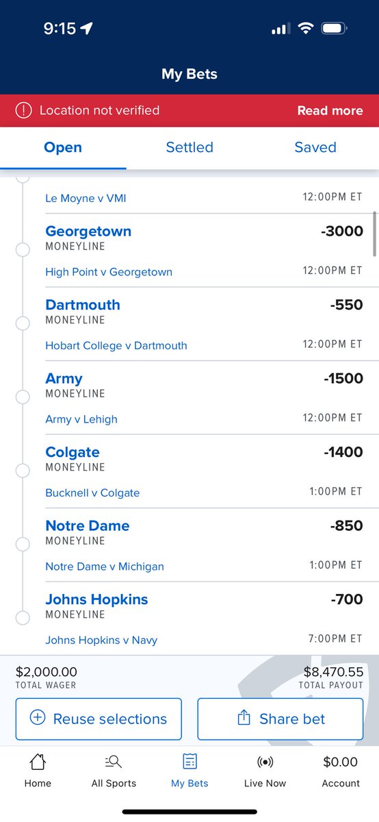 It’s a sign Hamilton’s going to get skull drugged today! Fairfield -20.5 and Over 26.5 

Also go Irish 🥍🍀

#lacrosse #lacrossebet #lacrossebetting #saturdaylacrosse #sportsbetting