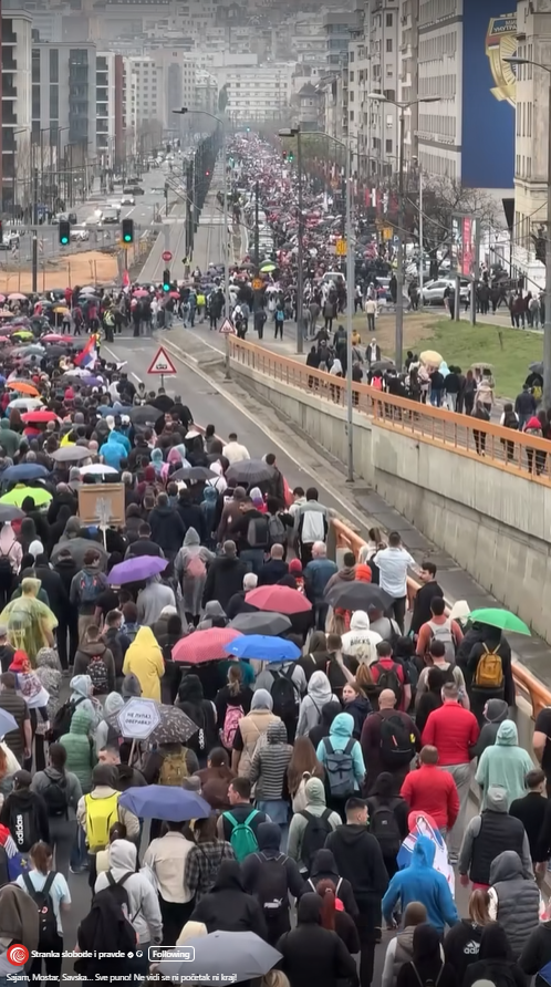 dtt_net_english's tweet photo. Today in Belgrade: 
Rivers of students and citizens in the streets of Serbia's capital today against authoritarian President, in the biggest protest ever held in the country... https://t.co/EhuD3uYkup